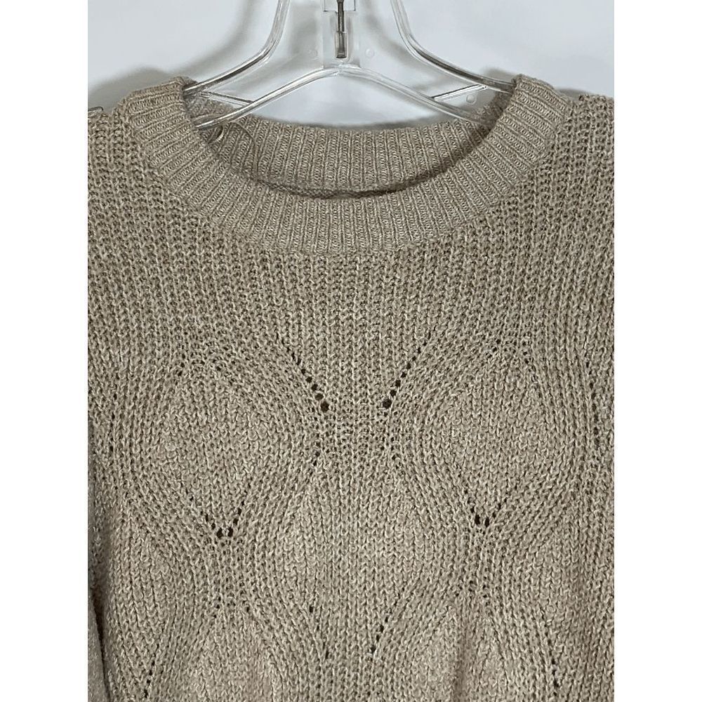 Dreamers by Debut Women's Knitted Sweater Ribbed Cuffs Long Sleeve Brown Large - Picture 7 of 7